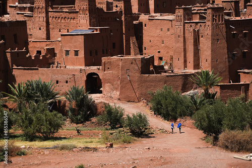 Close view from Aït Beh Haddou entrance, Morroco