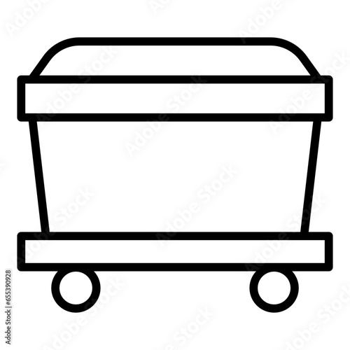 Outline Coal trolly icon