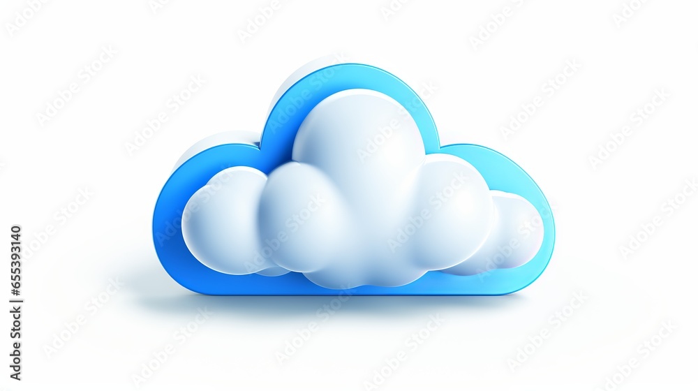cloud computing creative icon with cloud services and solutions in 2d rendering style - high-quality digital illustration cloud computing creative icon with cloud services and solutions in 2d rendering style - high-quality digital illustration