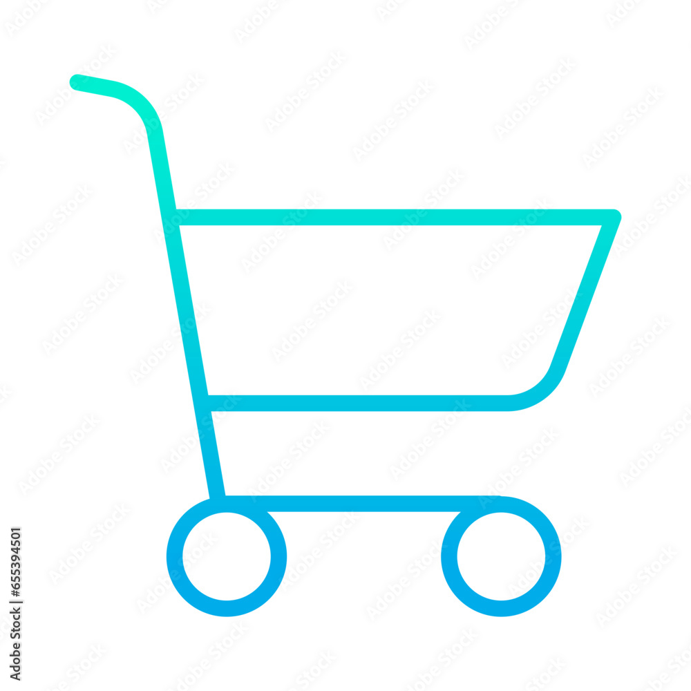 Outline gradient Cart icon Outline gradient Cart icon