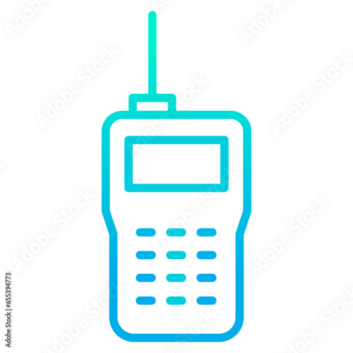 Outline gradient walkie talkie icon