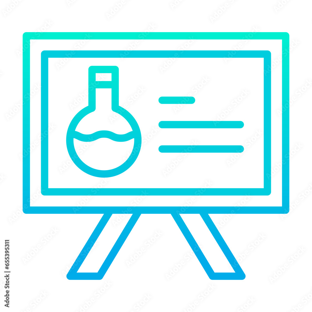 Outline gradient Test Tube Training icon Outline gradient Test Tube Training icon