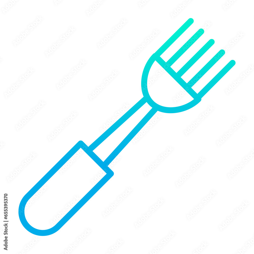 Outline gradient Fork icon Outline gradient Fork icon