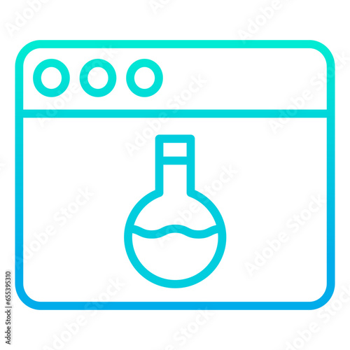 Outline gradient Online test tube icon