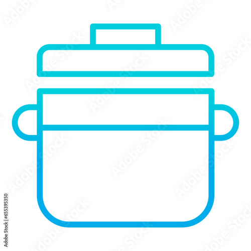 Outline gradient Cooker icon