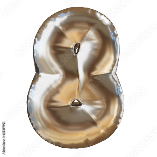 Number 8 -shaped balloons PNG