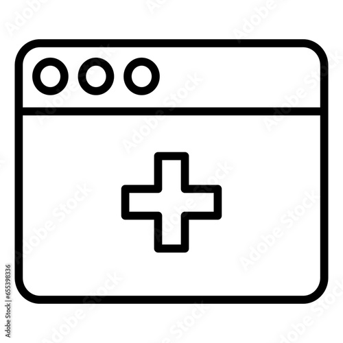 Outline Medical Webpage icon