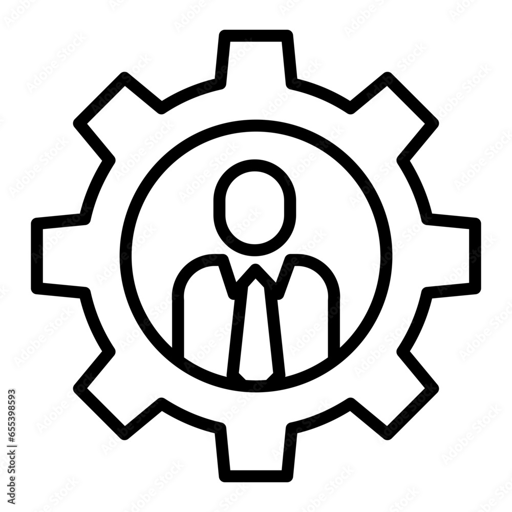 Outline Boss Management cog icon Outline Boss Management cog icon