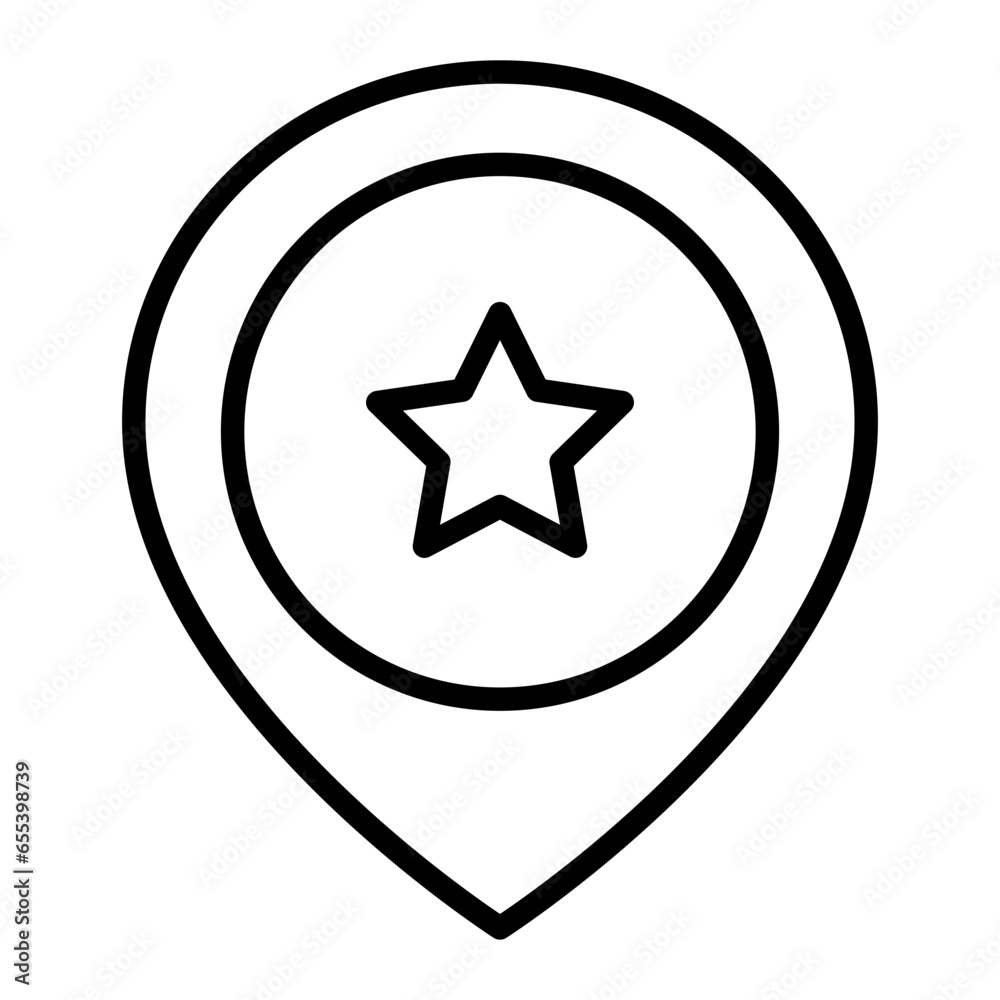 Outline Favorite Location Map icon Outline Favorite Location Map icon