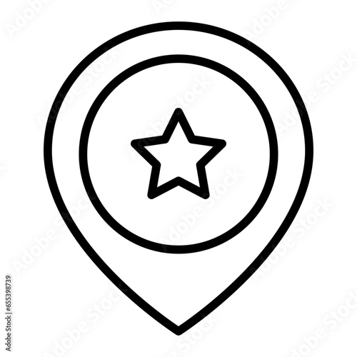 Free Download Outline Favorite Location Map icon - GFXLoad