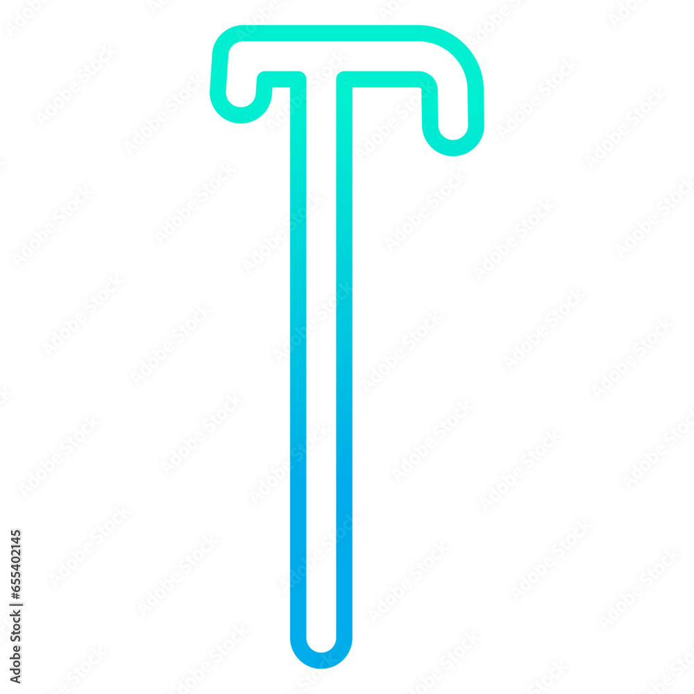 Outline gradient Cane icon Outline gradient Cane icon