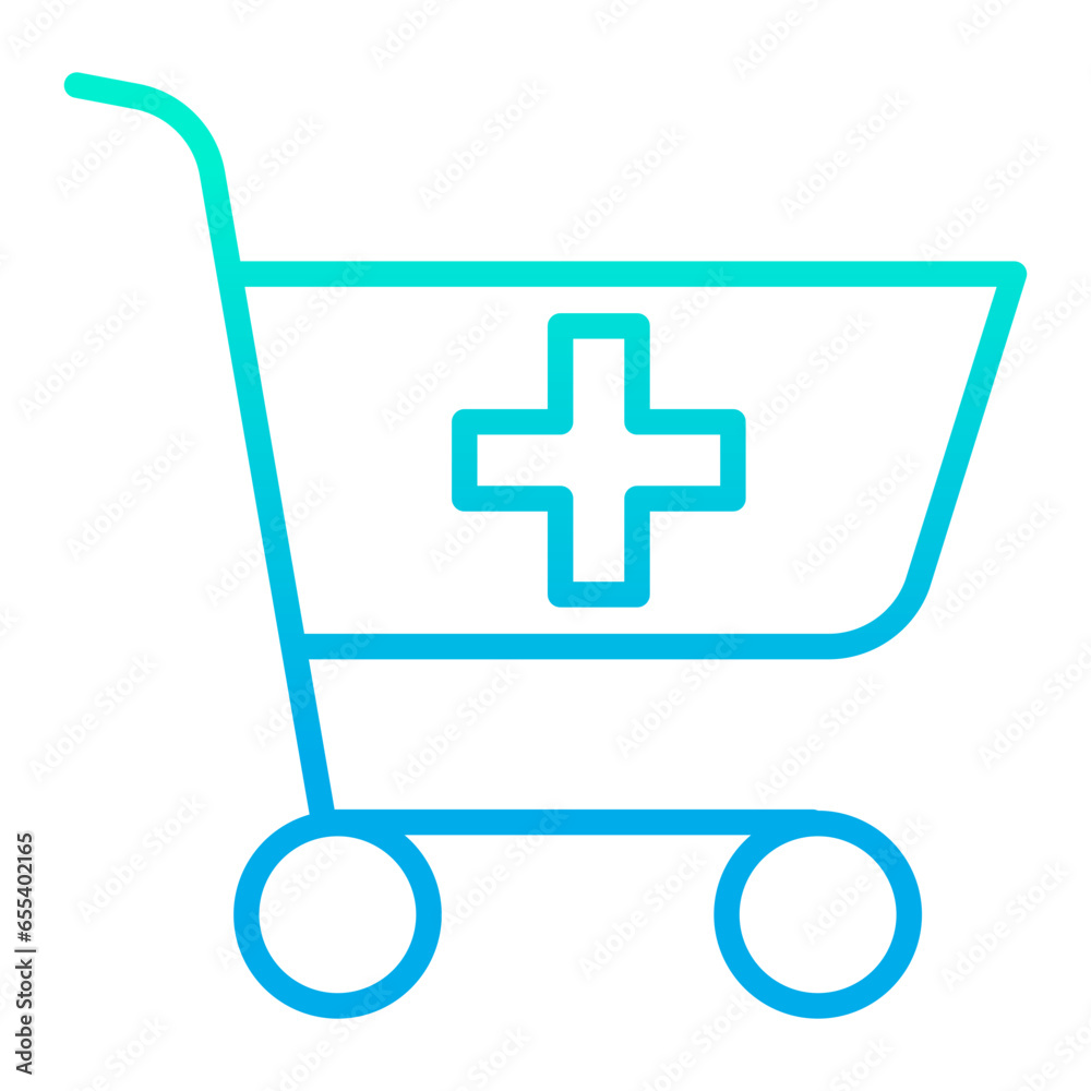 Outline gradient Cart icon Outline gradient Cart icon