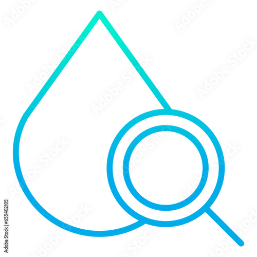 Outline gradient Blood test icon