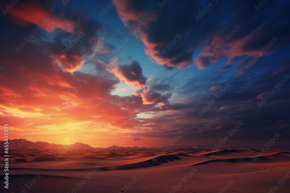 Beautiful desert sunset