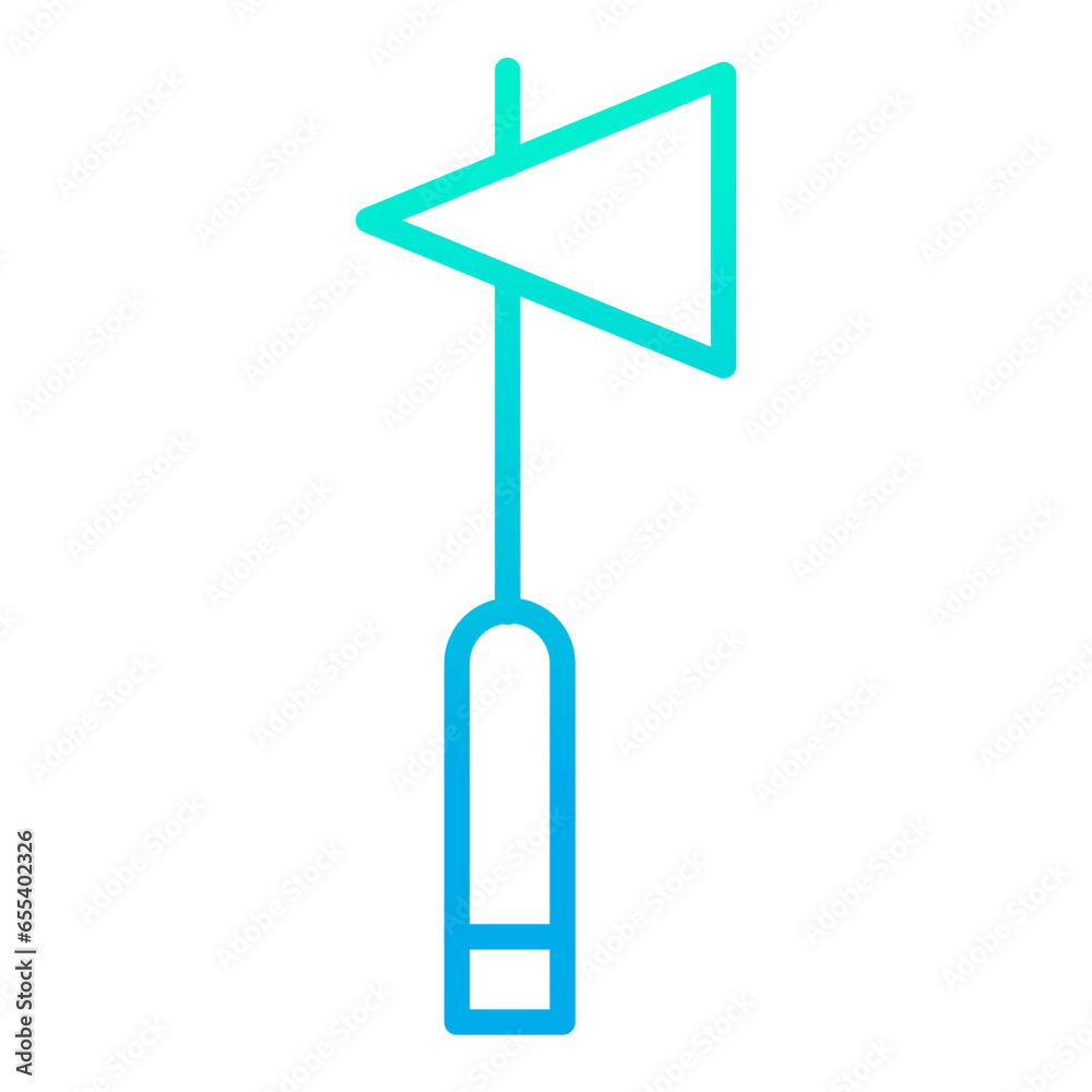 Outline gradient Reflex Hammer icon Outline gradient Reflex Hammer icon