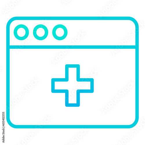 Outline gradient Medical Webpage icon
