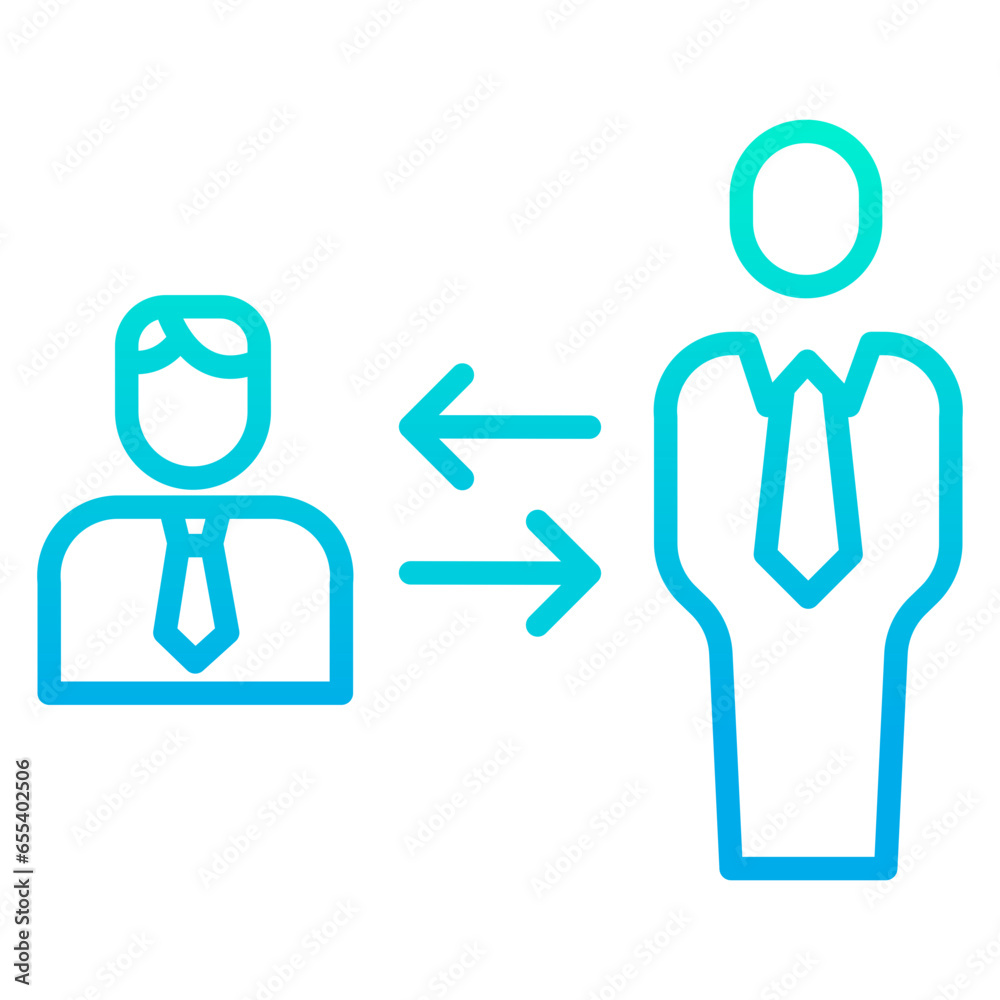 Outline gradient Ceo Meeting icon Outline gradient Ceo Meeting icon