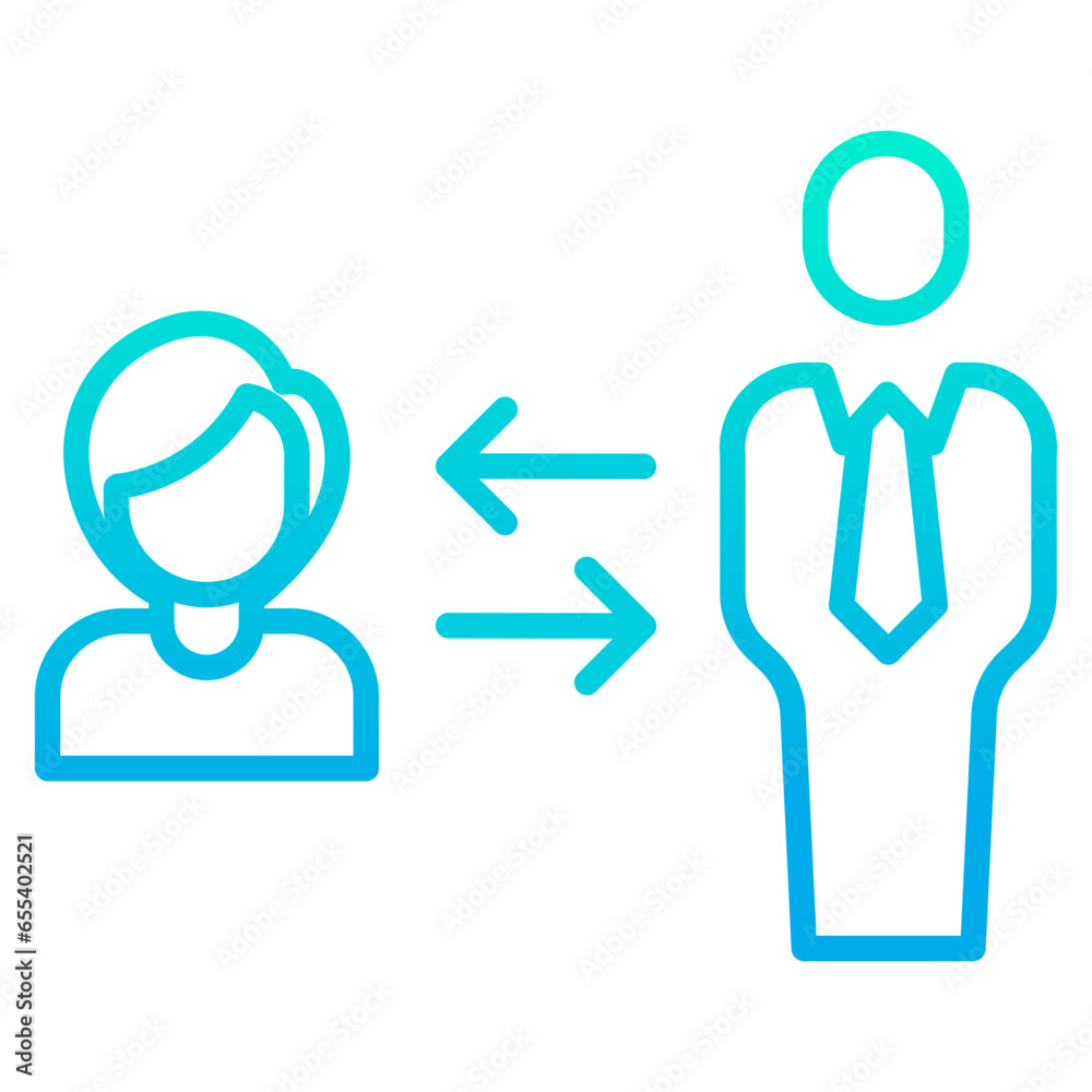Outline gradient Megaphone Communication icon Outline gradient Megaphone Communication icon