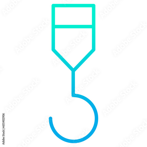 Outline gradient Hook icon