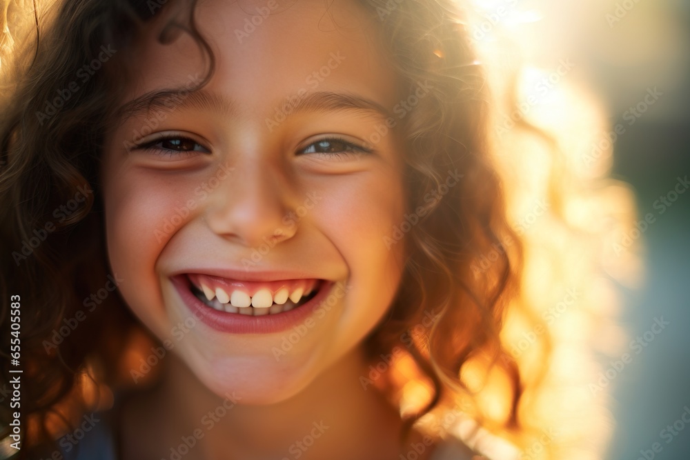 Close-up shot of a girl with a beautiful smile Close-up shot of a girl with a beautiful smile