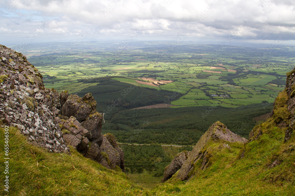 View from the mountain Knocksheegowna in the Comeragh mountains on Ireland's County Tipperary View from the mountain Knocksheegowna in the Comeragh mountains on Ireland's County Tipperary