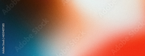 Abstract color gradient background grainy orange blue black white noise texture backdrop banner poster header cover design