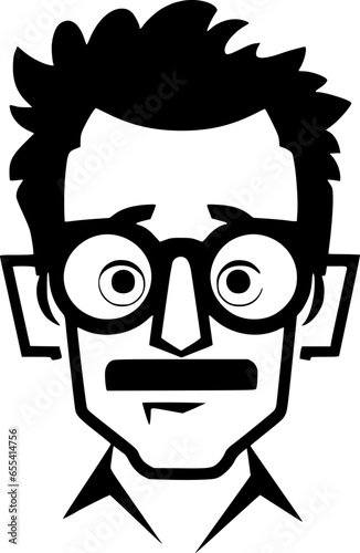 Teacher - Black and White Isolated Icon - Vector illustration