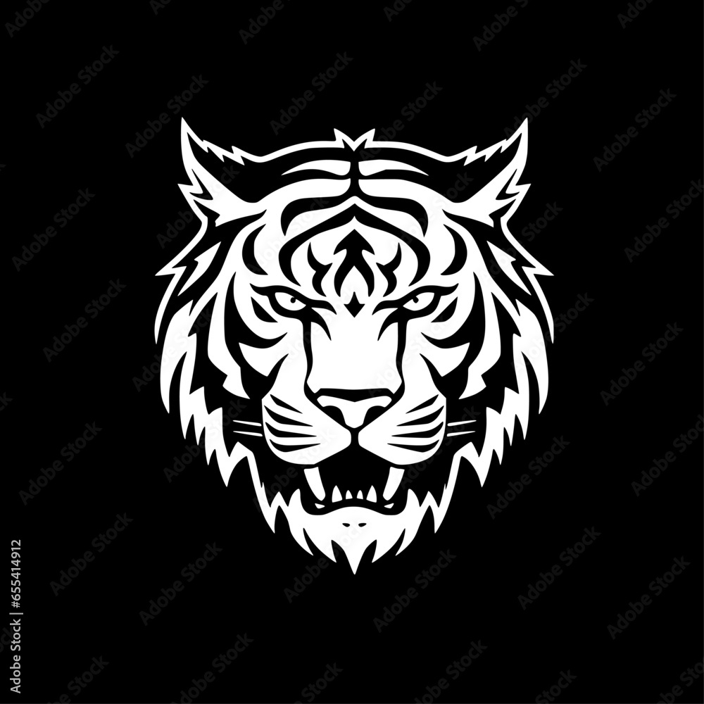 Fototapeta premium Tiger | Minimalist and Simple Silhouette - Vector illustration