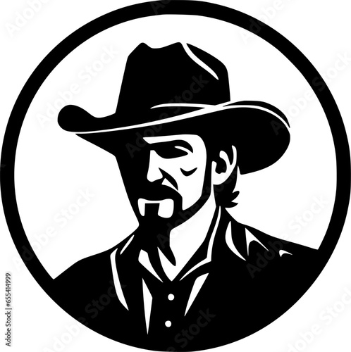 Western - Minimalist and Flat Logo - Vector illustration
