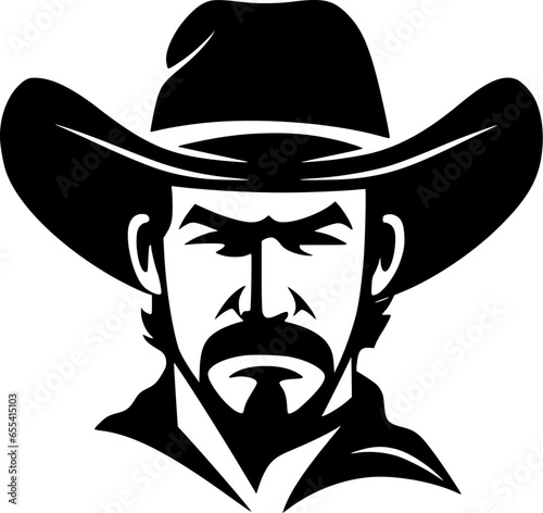 Western - Minimalist and Flat Logo - Vector illustration