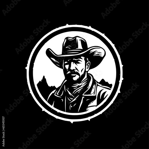 Western | Black and White Vector illustration