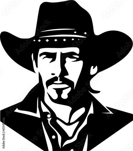 Western | Minimalist and Simple Silhouette - Vector illustration
