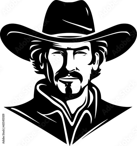 Western - Minimalist and Flat Logo - Vector illustration