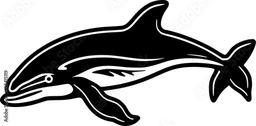 Whale | Minimalist and Simple Silhouette - Vector illustration