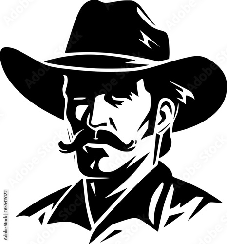 Western | Minimalist and Simple Silhouette - Vector illustration