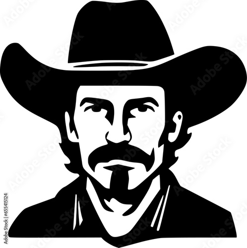 Western | Black and White Vector illustration