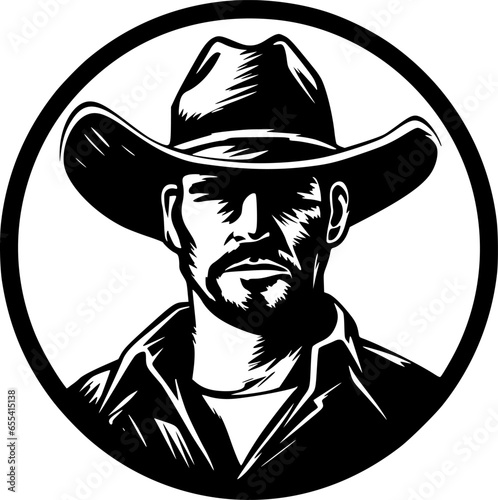 Western | Black and White Vector illustration