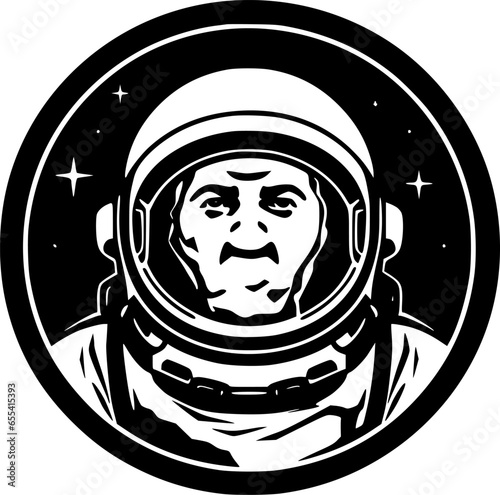 Astronaut | Black and White Vector illustration