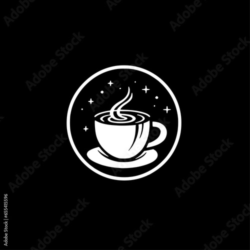 Coffee - Black and White Isolated Icon - Vector illustration
