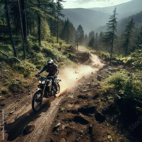 Dirt track, Motocross rider in action