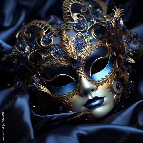 Venetian carnival mask beautiful luxury stock photos AI generated art © Bijali