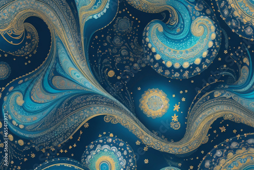 Aesthetic Waves and Starry Night, Seamless Artistry