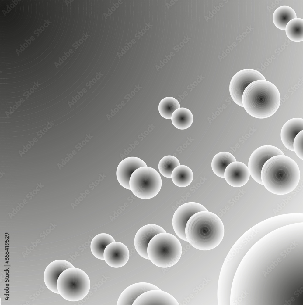 Vector abstract pattern in the form of balls and circles on a gray background Vector abstract pattern in the form of balls and circles on a gray background