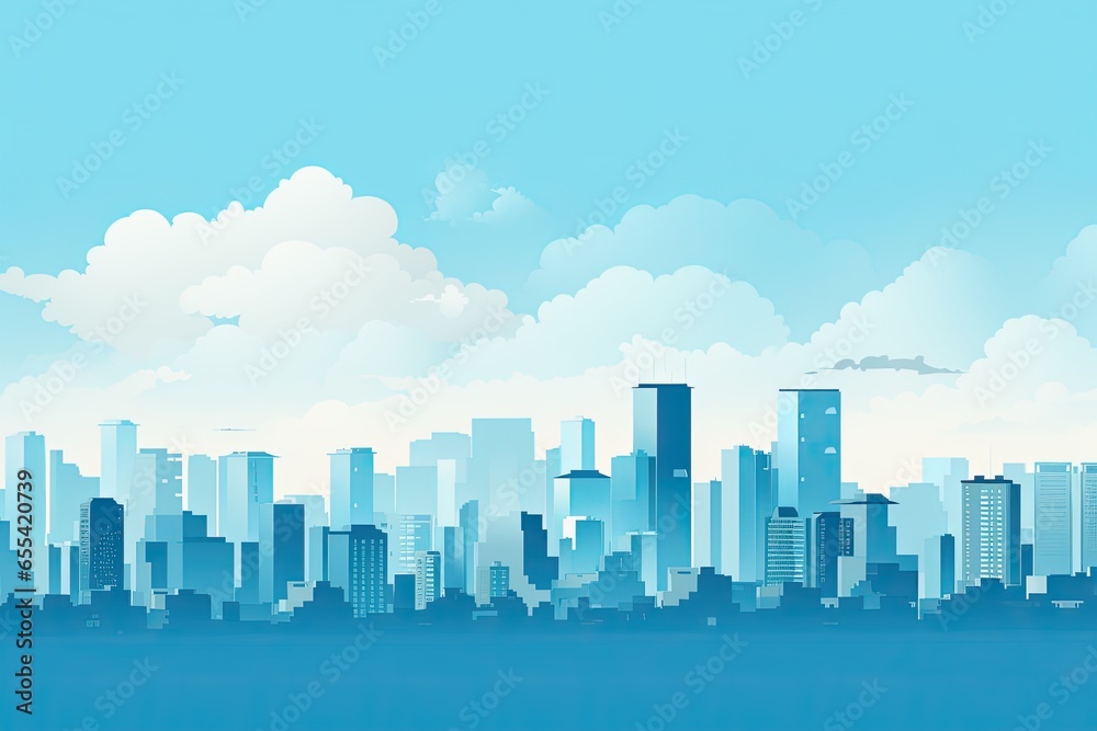 urban city landscape skyline space silhouette illustration background