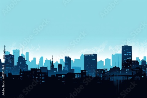 urban city landscape skyline space silhouette illustration background