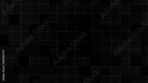 Digital small squares animation black and white pixels video background. geometric pattern, abstract animated background 