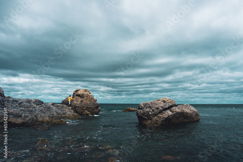 Rocks and sea in Scenic Quebec