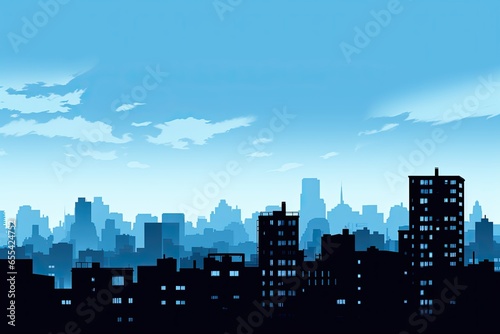 urban city landscape skyline space silhouette illustration background