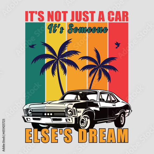 Vector car-shirt design print ready easy background