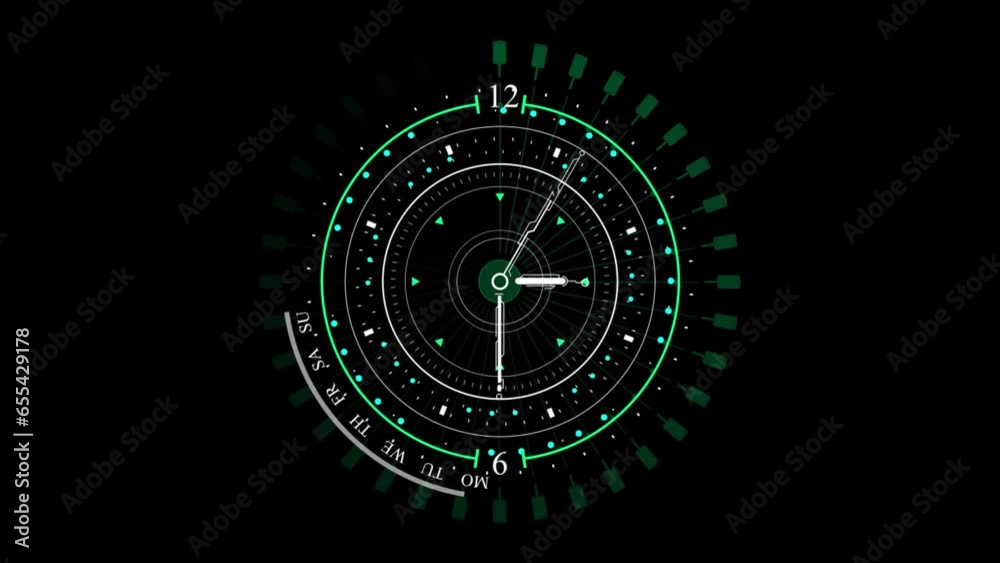 Digital Clock Countdown Timer with LCD Display - Numbers Over a Black Background